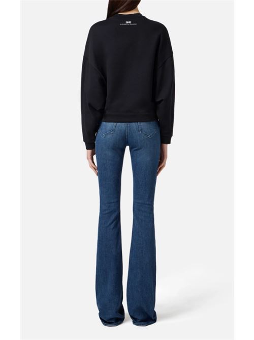 SWEATSHIRT WITH LETTERING PRINT ELISABETTA FRANCHI | MD01D56E2110 Nero